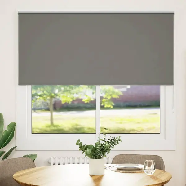 Gossi jaluza cu role opace gri 145x150 cm latime material 141,6 cm
