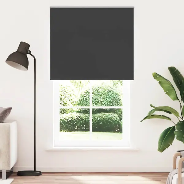 Gossi jaluza cu role opace negru 140x230 cm latime material 136,6 cm