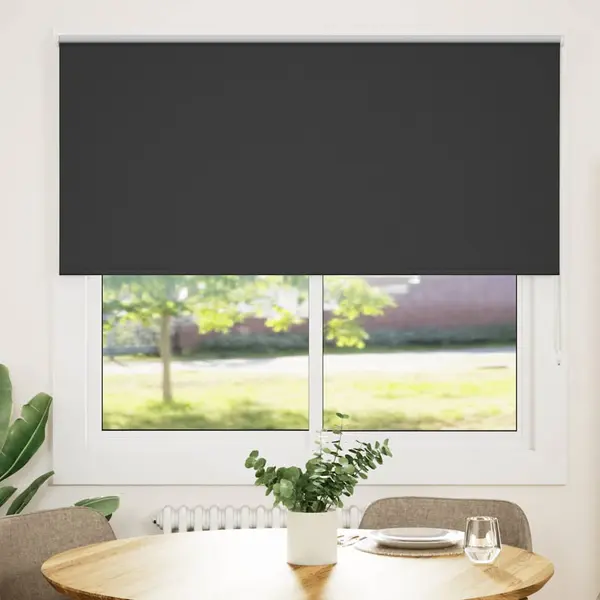 Gossi jaluza cu role opace negru 160x175 cm latime material 156,6 cm