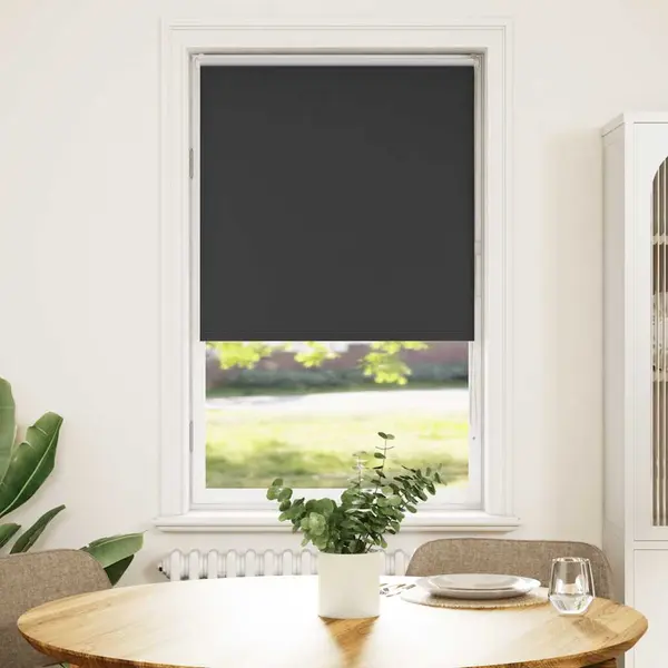 Gossi jaluza cu role opace negru 80x130 cm latime material 75,7 cm
