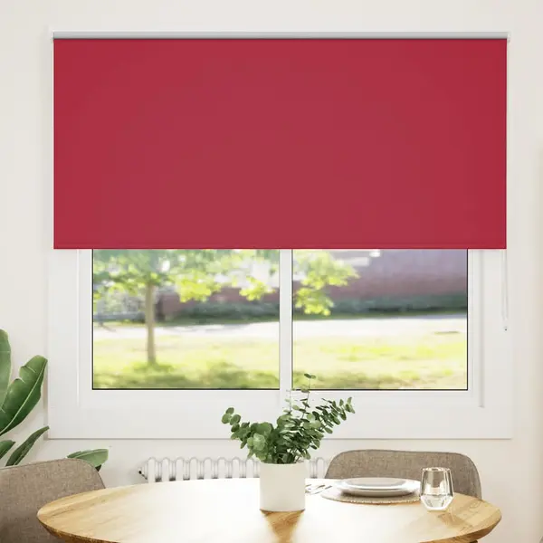 Gossi jaluza cu role opace rosu 145x150 cm latime material 141,6 cm