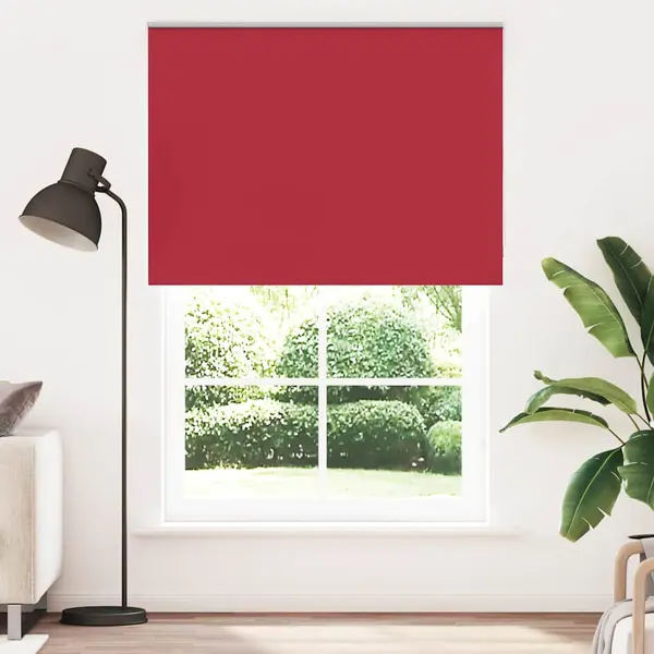 Gossi jaluza cu role opace rosu 155x230 cm latime material 151,6 cm