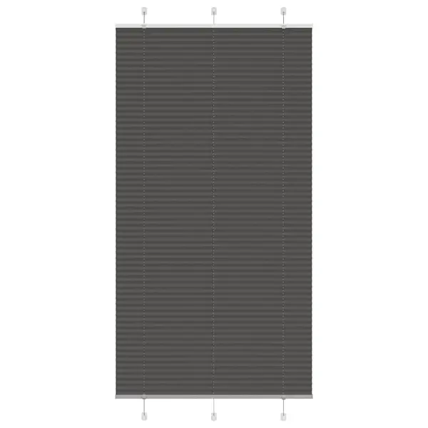 Gossi jaluza plisata negru 105x200 cm latime tesatura 104,4 cm