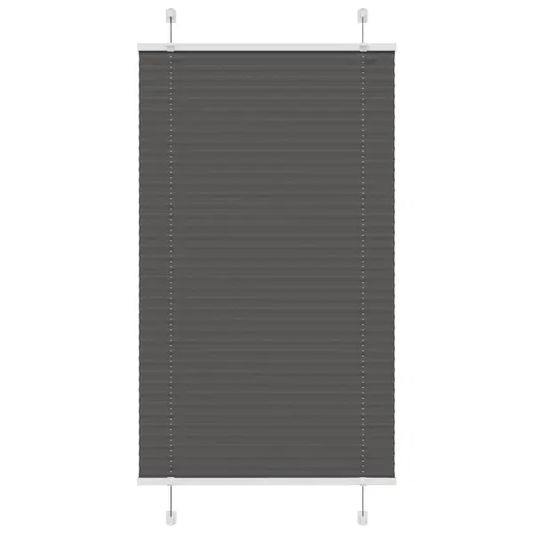 Gossi jaluza plisata negru 75x150 cm latime tesatura 74,4cm poliester