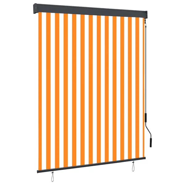 Gossi jaluzea tip rulou de exterior, alb si portocaliu, 140 x 250 cm
