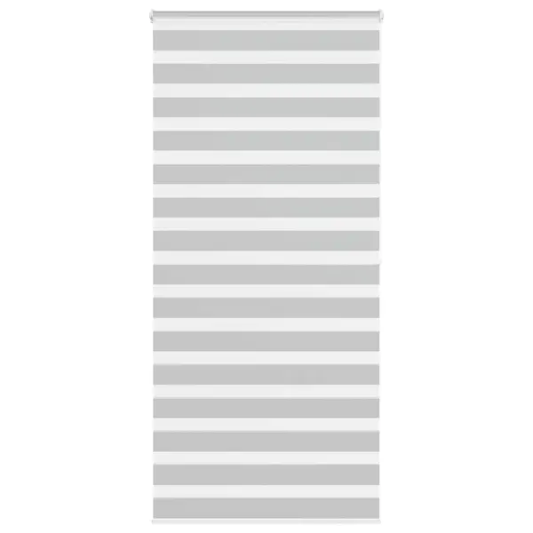 Gossi jaluzea tip zebra gri deschis latime tesatura 100,9cm poliester