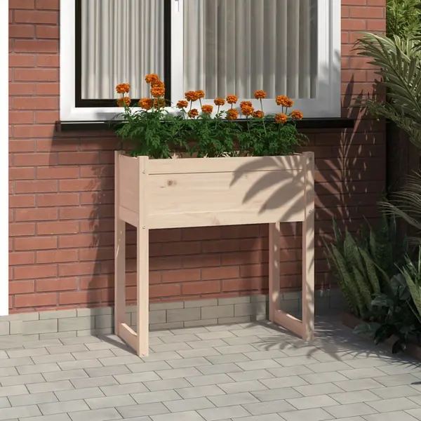 Gossi jardiniera, 78x40x81 cm, lemn masiv de pin