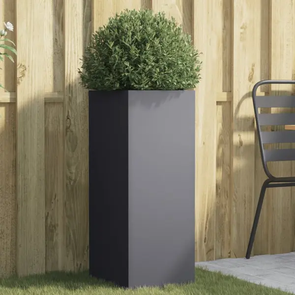 Gossi jardiniera, antracit, 32x29x75 cm, otel laminat la rece
