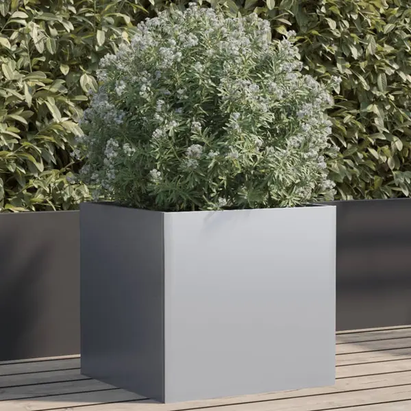 Gossi jardiniera, argintiu, 49x47x46 cm, otel galvanizat