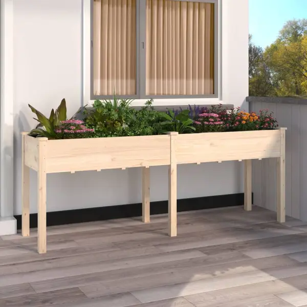 Gossi jardiniera cu captuseala, 203x53x76 cm, lemn masiv de brad