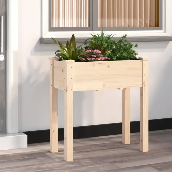 Gossi jardiniera cu captuseala, 71x37x76 cm, lemn masiv de brad