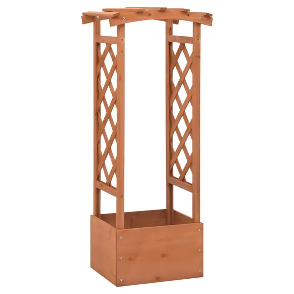 Gossi jardiniera cu spalier si arcada, 49x39x117 cm, lemn de brad
