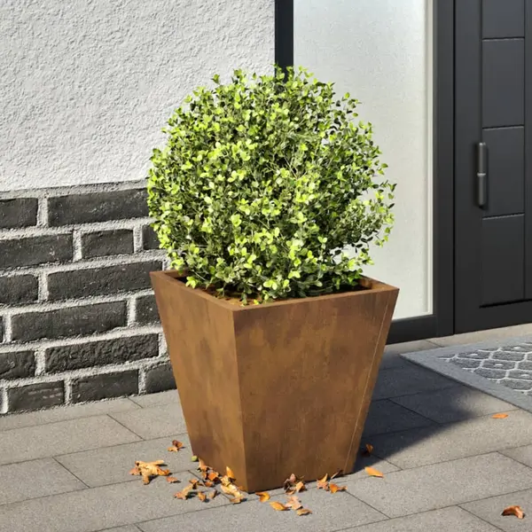 Gossi jardiniera de gradina, 30x30x30 cm, otel corten