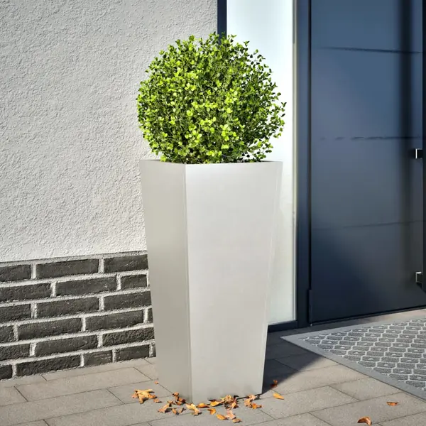 Gossi jardiniera de gradina, 35x35x75 cm, otel inoxidabil