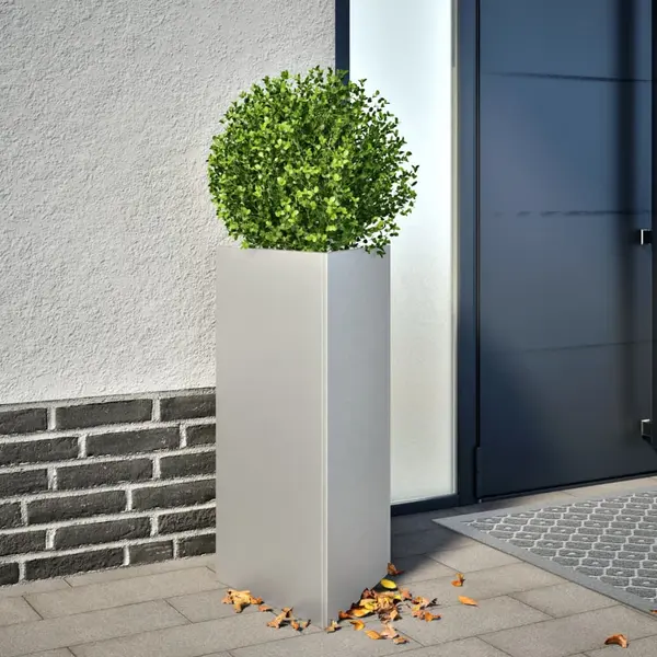 Gossi jardiniera de gradina, 40x34,5x70 cm, otel inoxidabil, triunghi