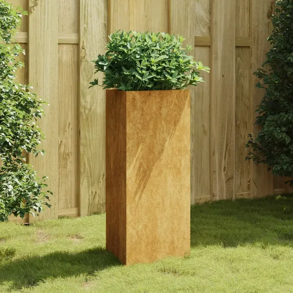 Gossi jardiniera de gradina, 40x34,5x75 cm, otel corten