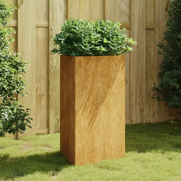 Gossi jardiniera de gradina, 50x43x75 cm, otel corten