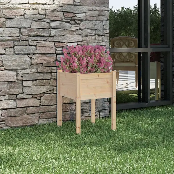 Gossi jardiniera de gradina, 50x50x70 cm, lemn masiv de pin