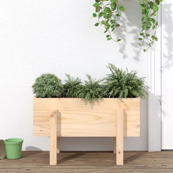 Gossi jardiniera de gradina, 62x30x38 cm, lemn masiv de pin