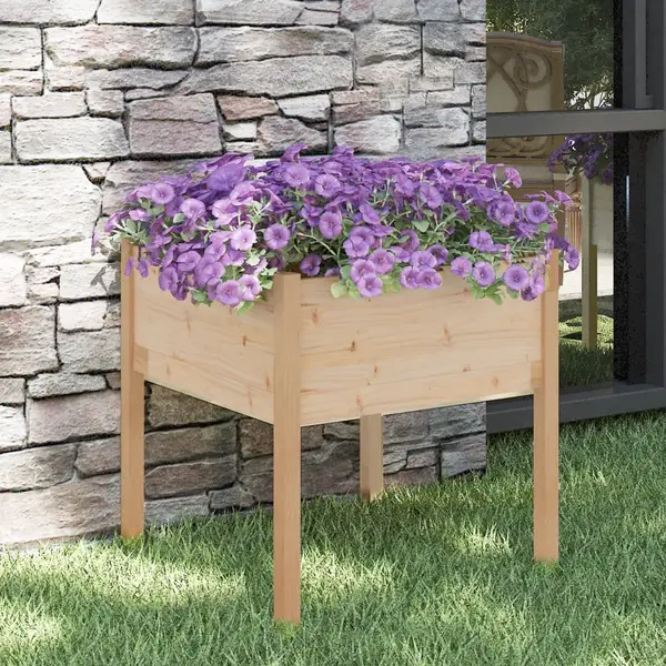 Gossi jardiniera de gradina, 70x70x70 cm, lemn masiv de pin
