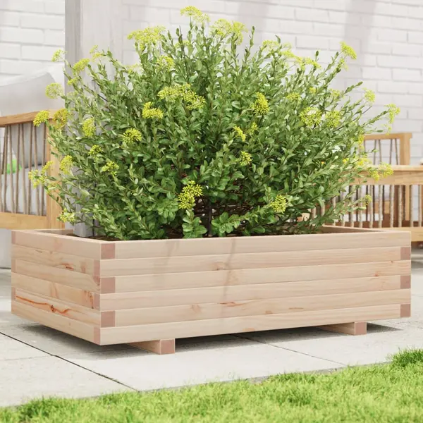 Gossi jardiniera de gradina, 90x60x26,5 cm, lemn masiv de pin