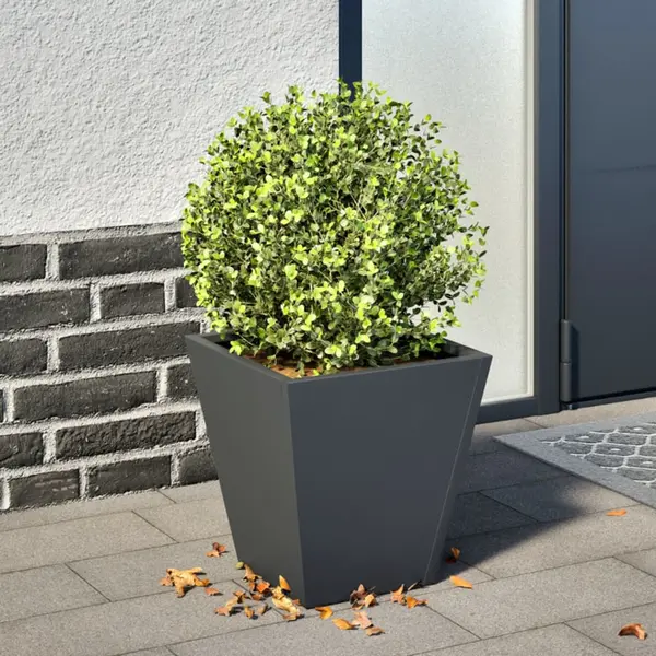 Gossi jardiniera de gradina, antracit, 30x30x30 cm, otel