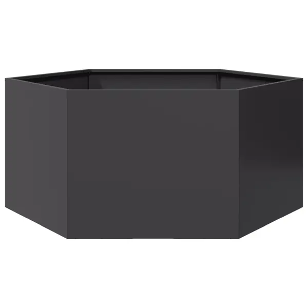 Gossi jardiniera de gradina negru 104x90x45 cm otel hexagonal