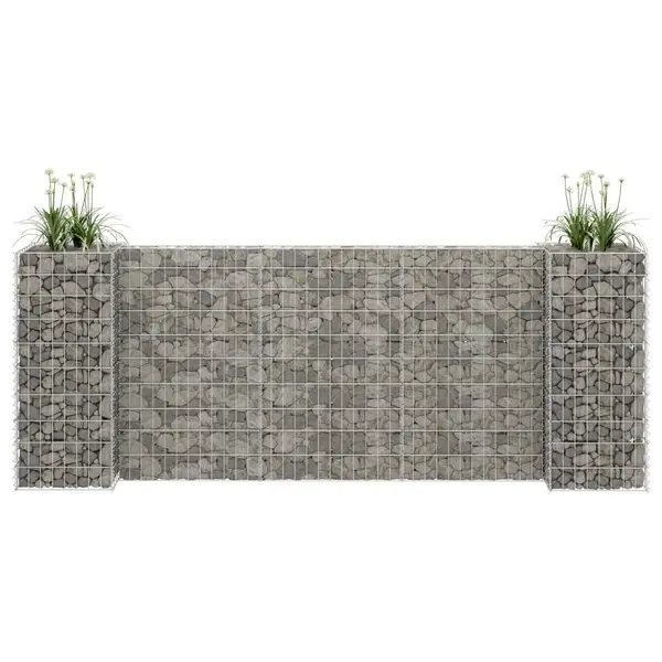 Gossi jardiniera gabion in forma de h, 260 x 40 x 100 cm, sarma otel