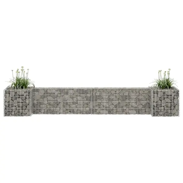 Gossi jardiniera gabion in forma de h, 260 x 40 x 40 cm, sarma otel