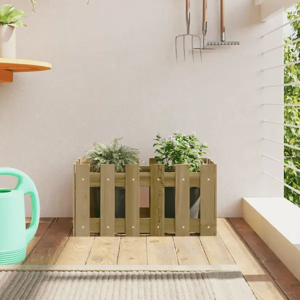 Gossi jardiniera gradina design gard 60x30x30cm lemn de pin impregnat