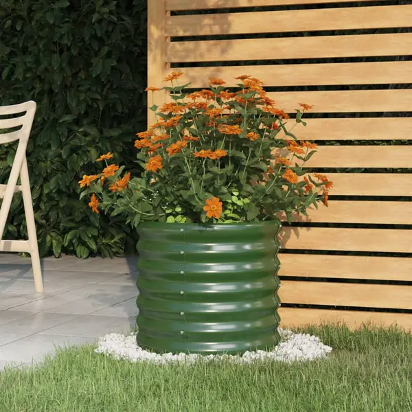 Gossi jardiniera gradina verde 40x40x36 cm otel vopsit electrostatic