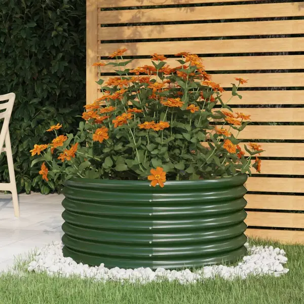 Gossi jardiniera gradina verde 80x80x36 cm otel vopsit electrostatic
