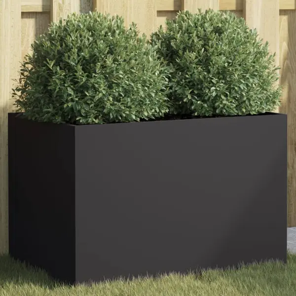 Gossi jardiniera, negru, 62x40x39 cm, otel laminat la rece