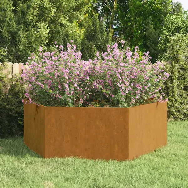 Gossi jardiniera, ruginiu, 138x120x45 cm, otel corten