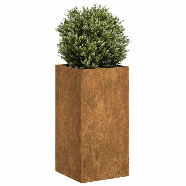Gossi jardiniera rusty 40x40x80 cm otel pentru intemperii