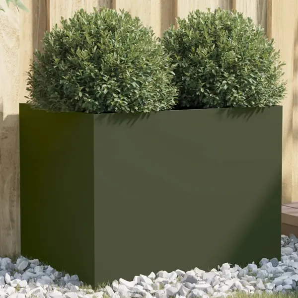 Gossi jardiniera, verde masliniu, 62x47x46 cm, otel