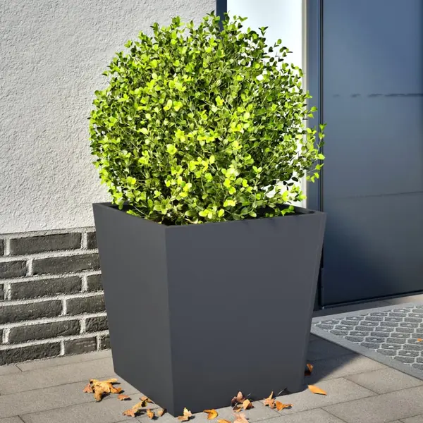 Gossi jardiniere de gradina, 2 buc., antracit, 50x50x50 cm, otel
