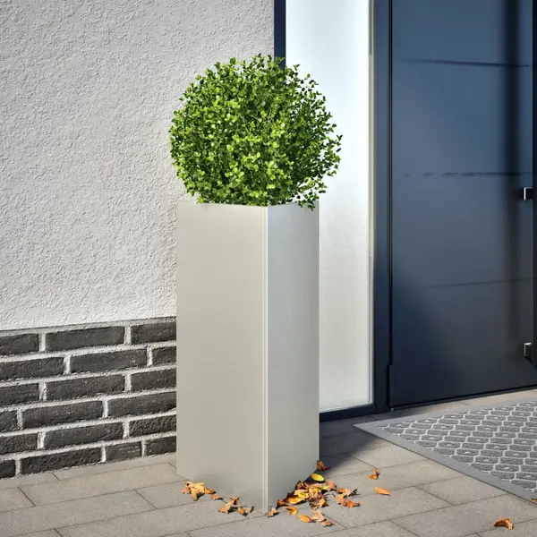 Gossi jardiniere gradina 2 buc. 40x34,5x70cm otel inoxidabil triunghi