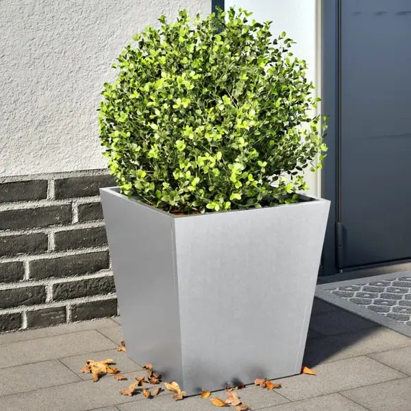 Gossi jardiniere gradina, 2 buc., 40x40x40 cm, otel galvanizat