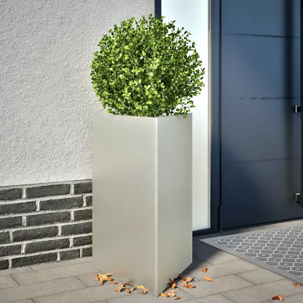 Gossi jardiniere gradina, 2 buc. 50x43x75 cm otel inoxidabil triunghi