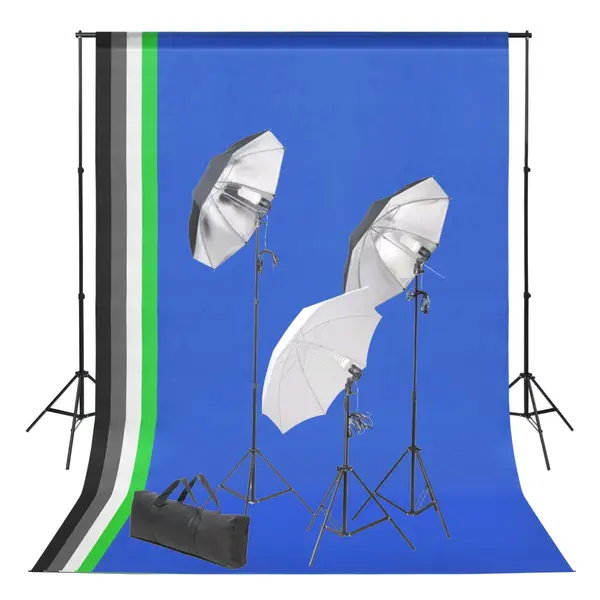 Gossi kit studio foto cu fundal si set de iluminare