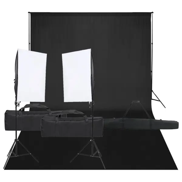 Gossi kit studio foto cu set de lumina si fundal
