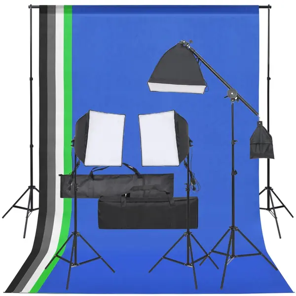 Gossi kit studio foto cu set de lumina si fundal