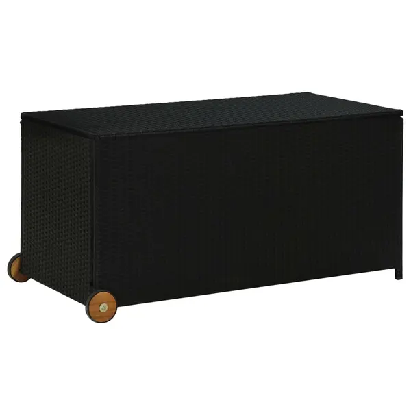 Gossi lada de depozitare de gradina, negru, 120x65x61 cm, poliratan