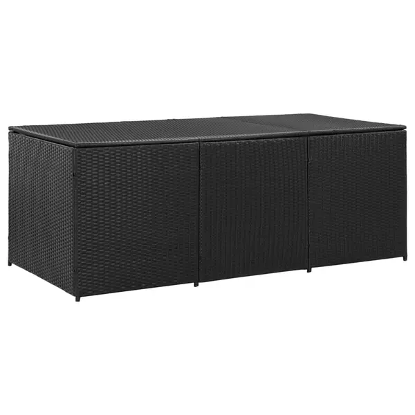 Gossi lada de depozitare de gradina, negru, 180x90x70 cm, poliratan
