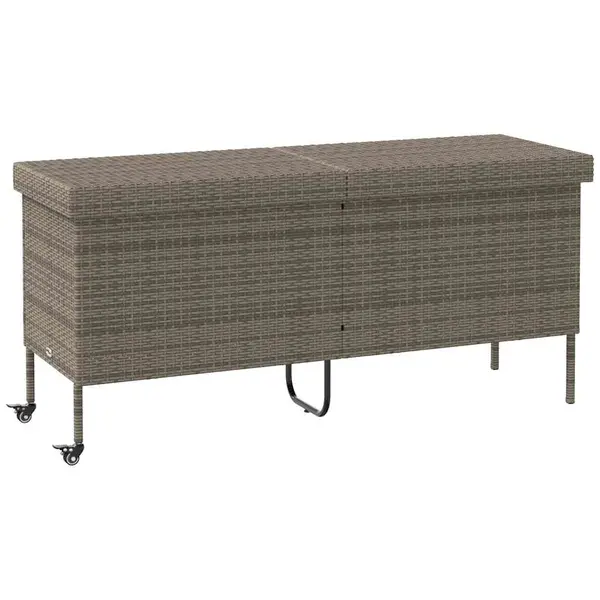 Gossi lada depozitare de gradina cu roti, gri 160x55x75 cm poliratan