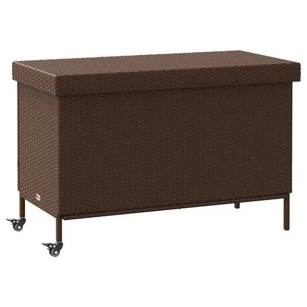 Gossi lada depozitare de gradina cu roti, maro 110x55x73 cm poliratan