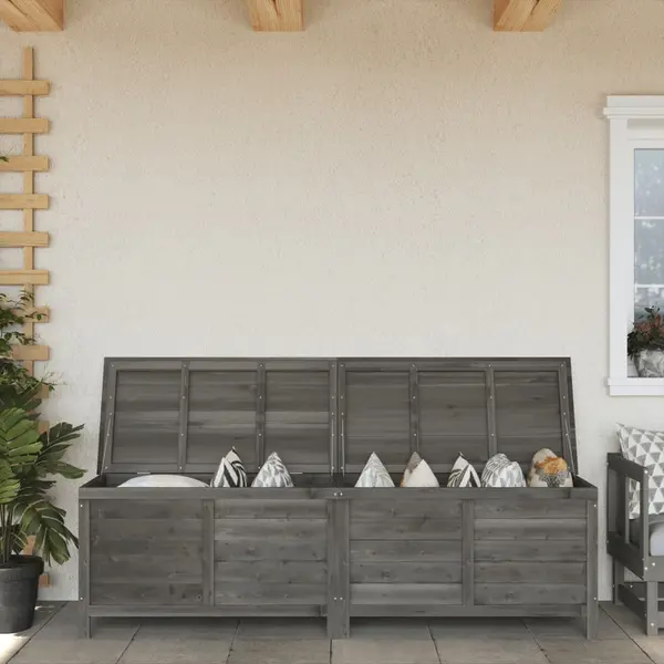 Gossi lada depozitare gradina antracit 198,5x50x56,5 cm lemn brad