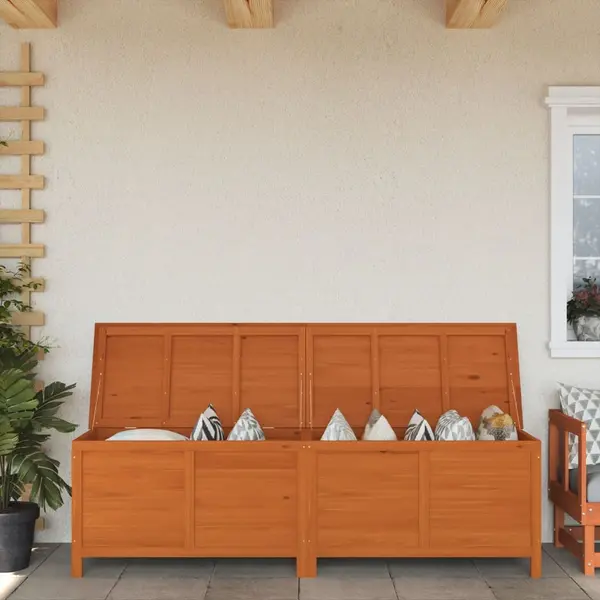Gossi lada depozitare gradina maro 198,5x50x56,5 cm lemn masiv brad