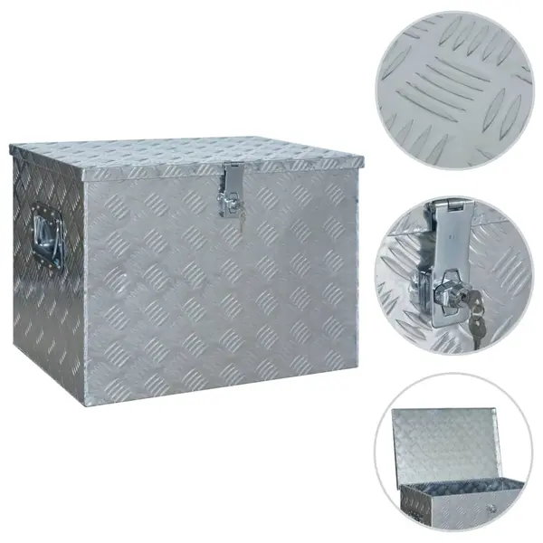 Gossi lada din aluminiu, 610 x 430 x 455 cm, argintiu